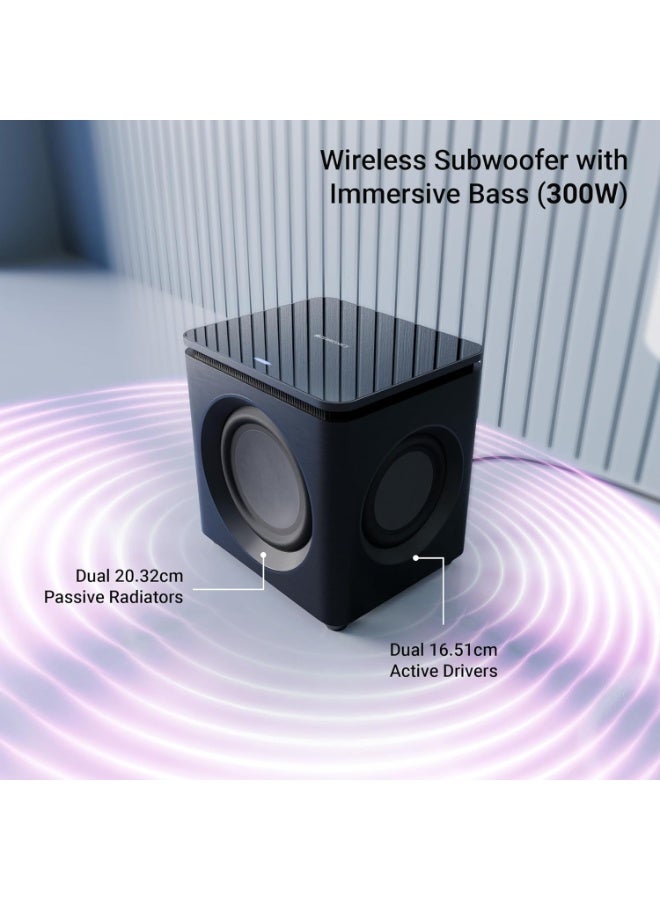 ZEBRONICS 1100 Watts Powerful Soundbar, 7.2.4 Home Theatre, Wireless, Dual Satellites & Driver Subwoofer, Dual Radiators, DTS X,Dolby Atmos, Karaoke UHF Mic, HDMI Earc, Optical (Juke BAR 10000), Black - Image 5